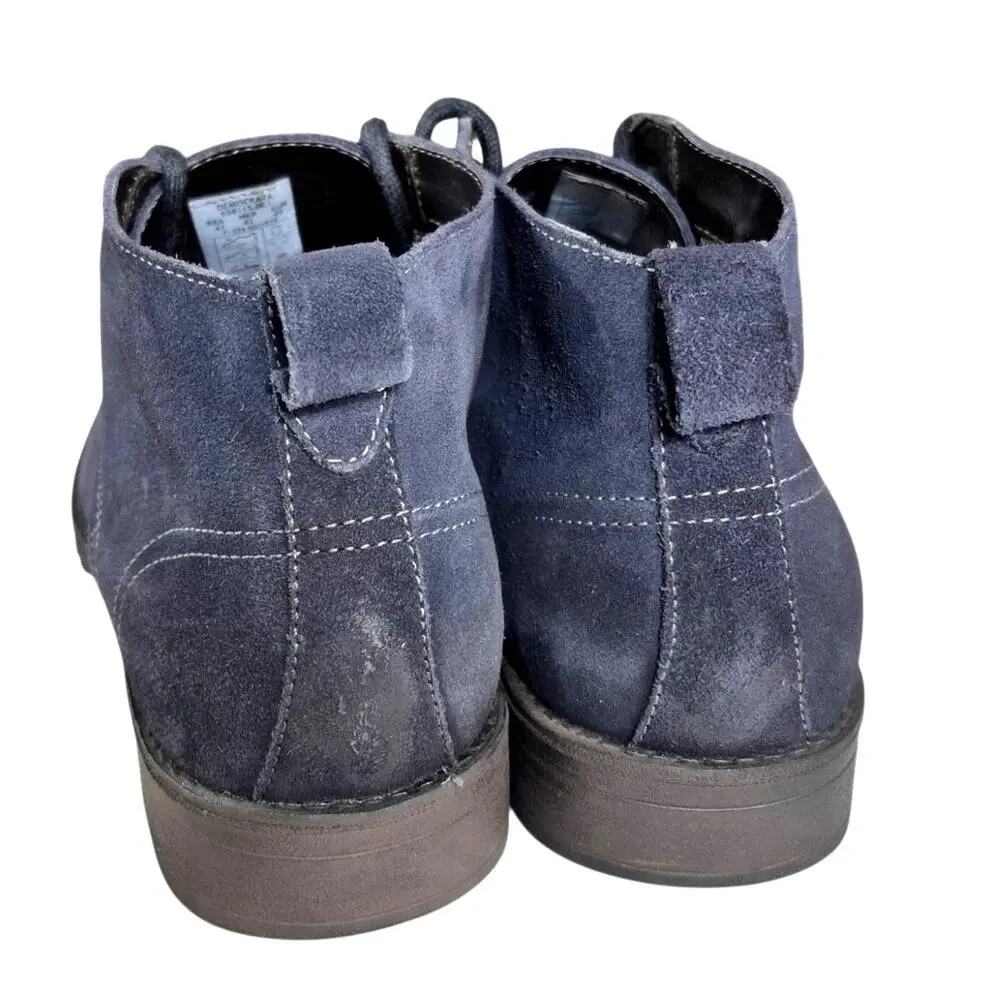 Democrata Garage 'Stroke' Men's Navy Blue Suede Leather Chukka Boots 10